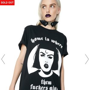 NWT! Killstar Minerva Unisex Black Shirt Crewneck
